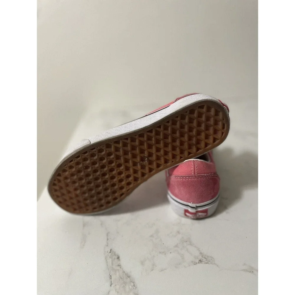 Vans Ward Low Top Sneakers Kids Size 4 Pink Tie Dye Canvas Lace Up Shoes Skate